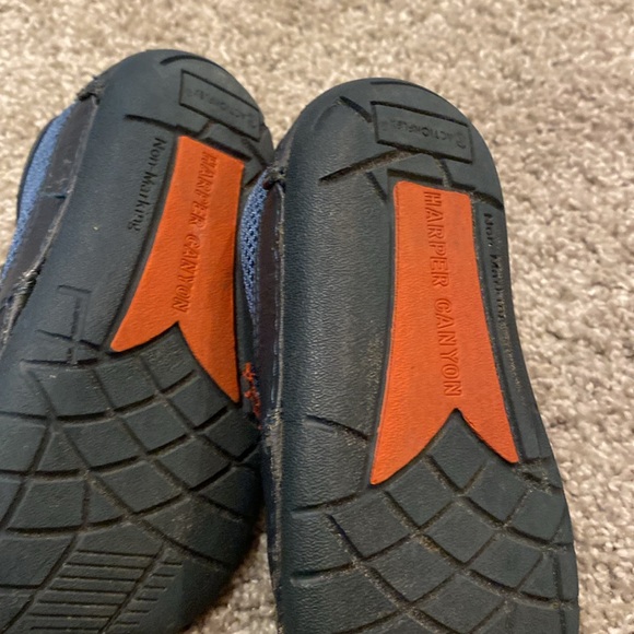 Harper canyon blue and Bordeaux Velcro sneakers size little kid 7 flex sole - Picture 2 of 2